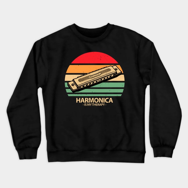 harmonica Crewneck Sweatshirt by agipo.co